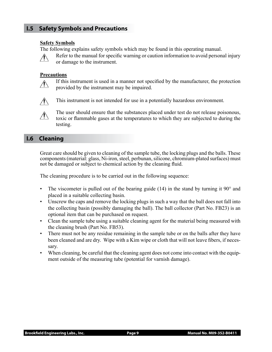 Brookfield Falling Ball KF20 User Manual | Page 9 / 18