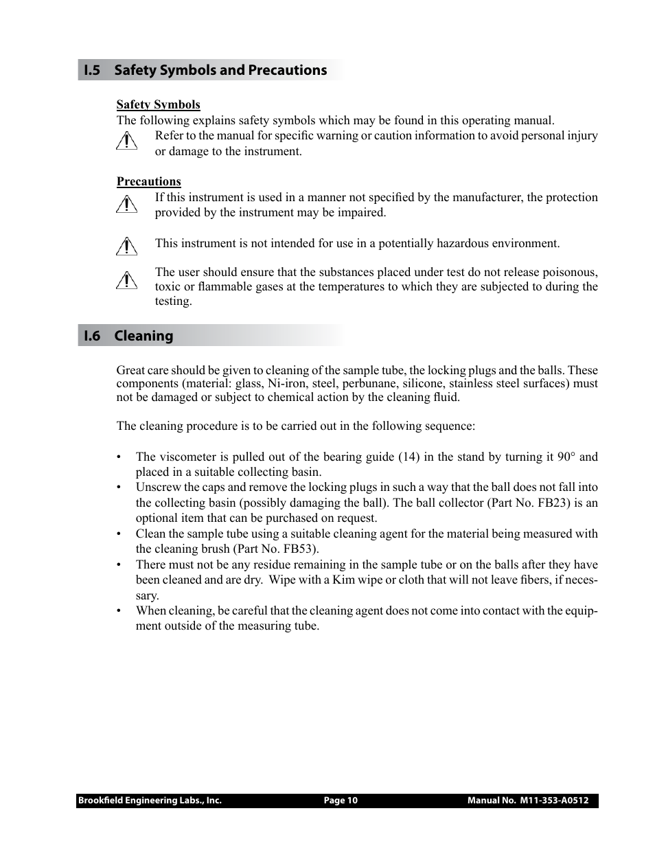 Brookfield Falling Ball KF40 User Manual | Page 10 / 19