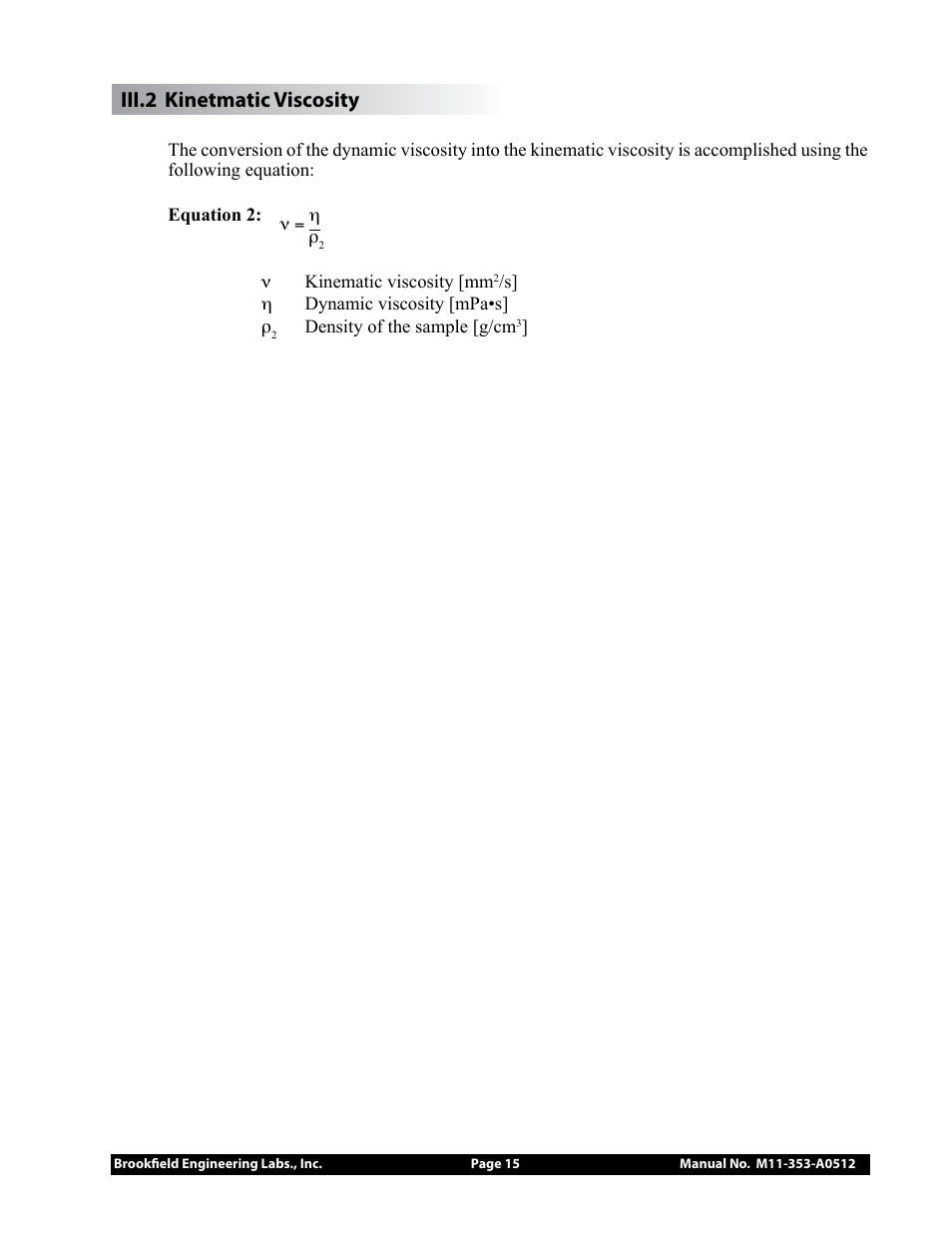 Iii.2 kinetmatic viscosity | Brookfield Falling Ball KF40 User Manual | Page 15 / 19