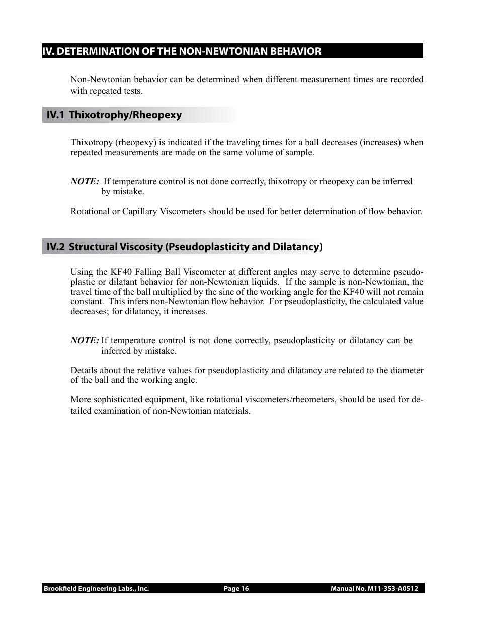 Brookfield Falling Ball KF40 User Manual | Page 16 / 19