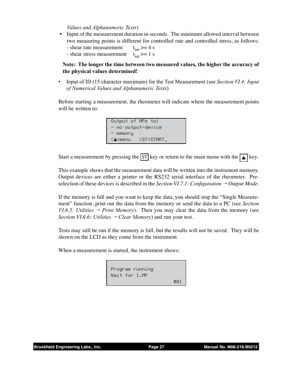 Brookfield R/S CPS Rheometer User Manual | Page 27 / 62