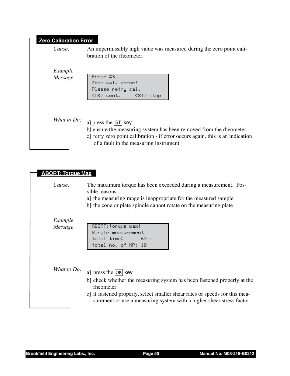 Brookfield R/S CPS Rheometer User Manual | Page 50 / 62