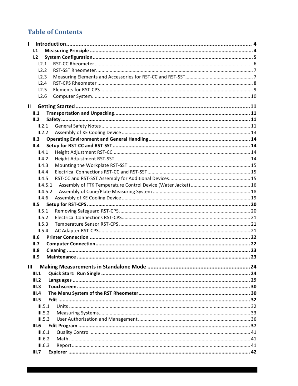 Brookfield RST Rheometer User Manual | Page 2 / 69