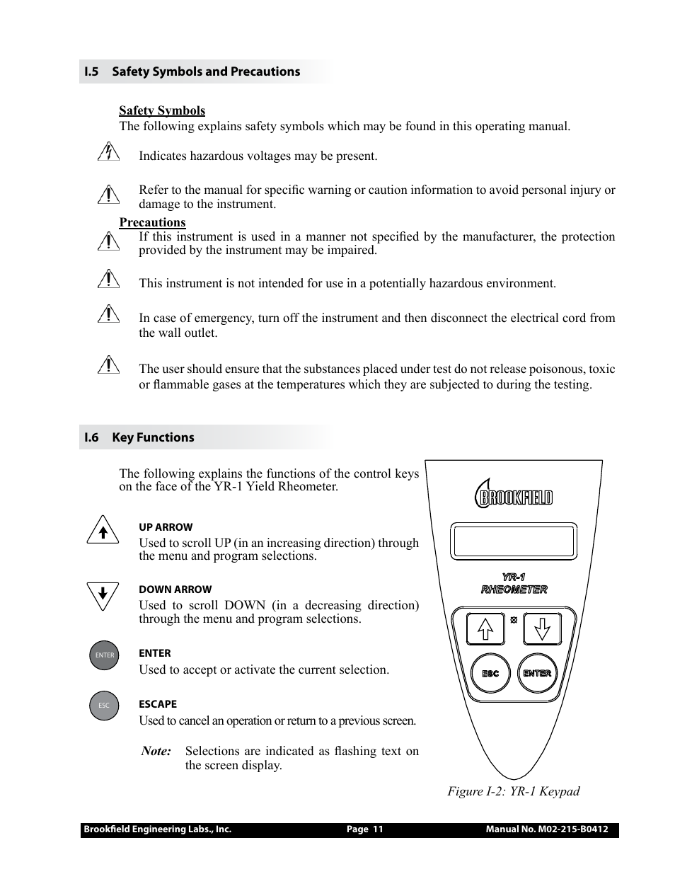 Brookfield YR-1 Rheometer User Manual | Page 11 / 64