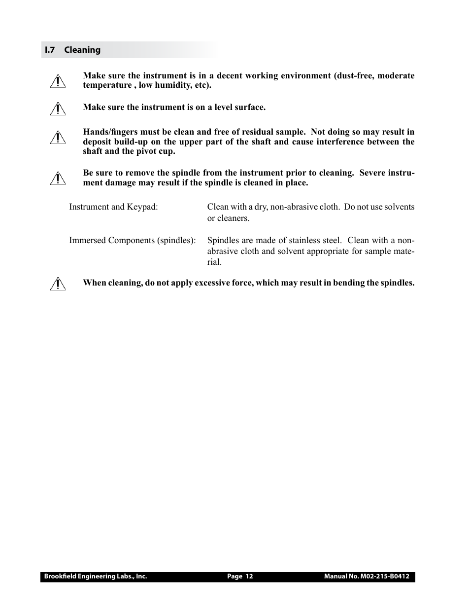 Brookfield YR-1 Rheometer User Manual | Page 12 / 64