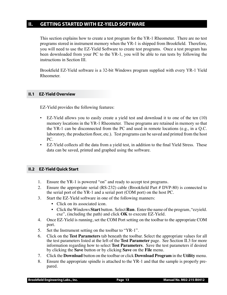 Brookfield YR-1 Rheometer User Manual | Page 13 / 64