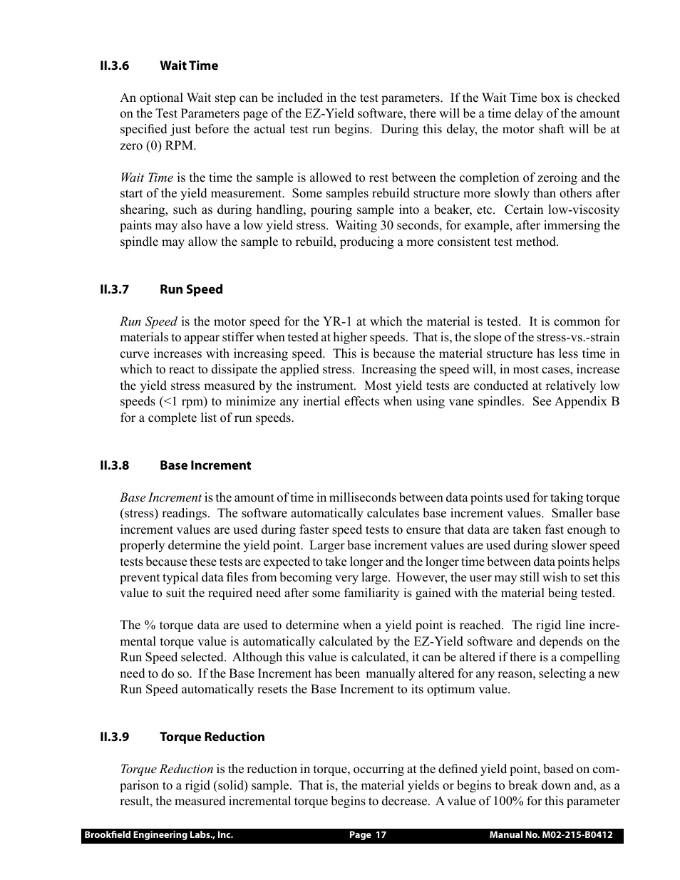 Brookfield YR-1 Rheometer User Manual | Page 17 / 64