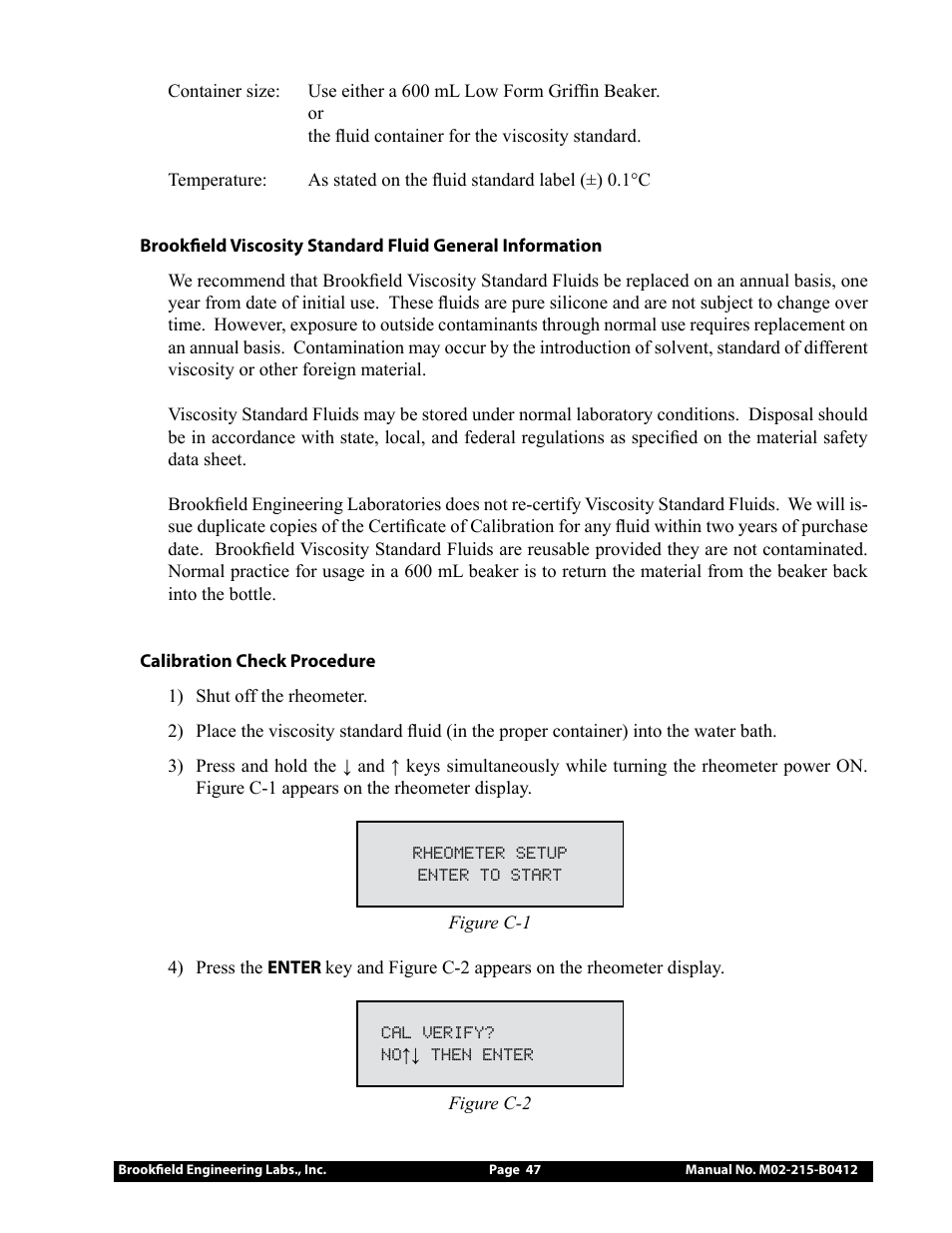Brookfield YR-1 Rheometer User Manual | Page 47 / 64