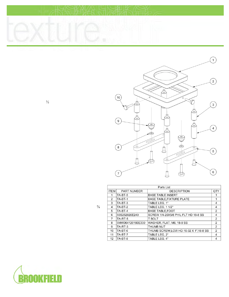 Brookfield M14-TABTKIT User Manual | 1 page
