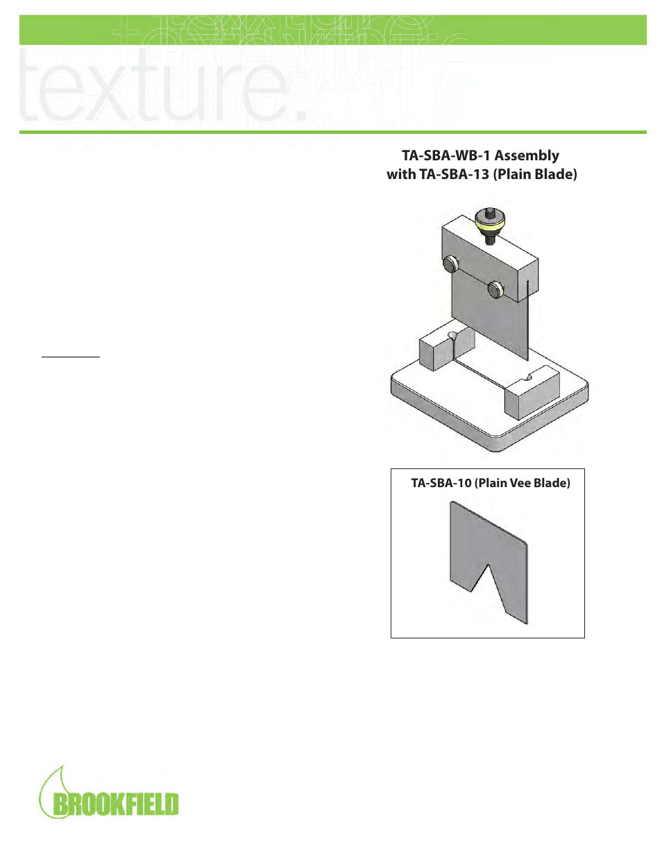 Brookfield M14-TASBAWB1 User Manual | 1 page