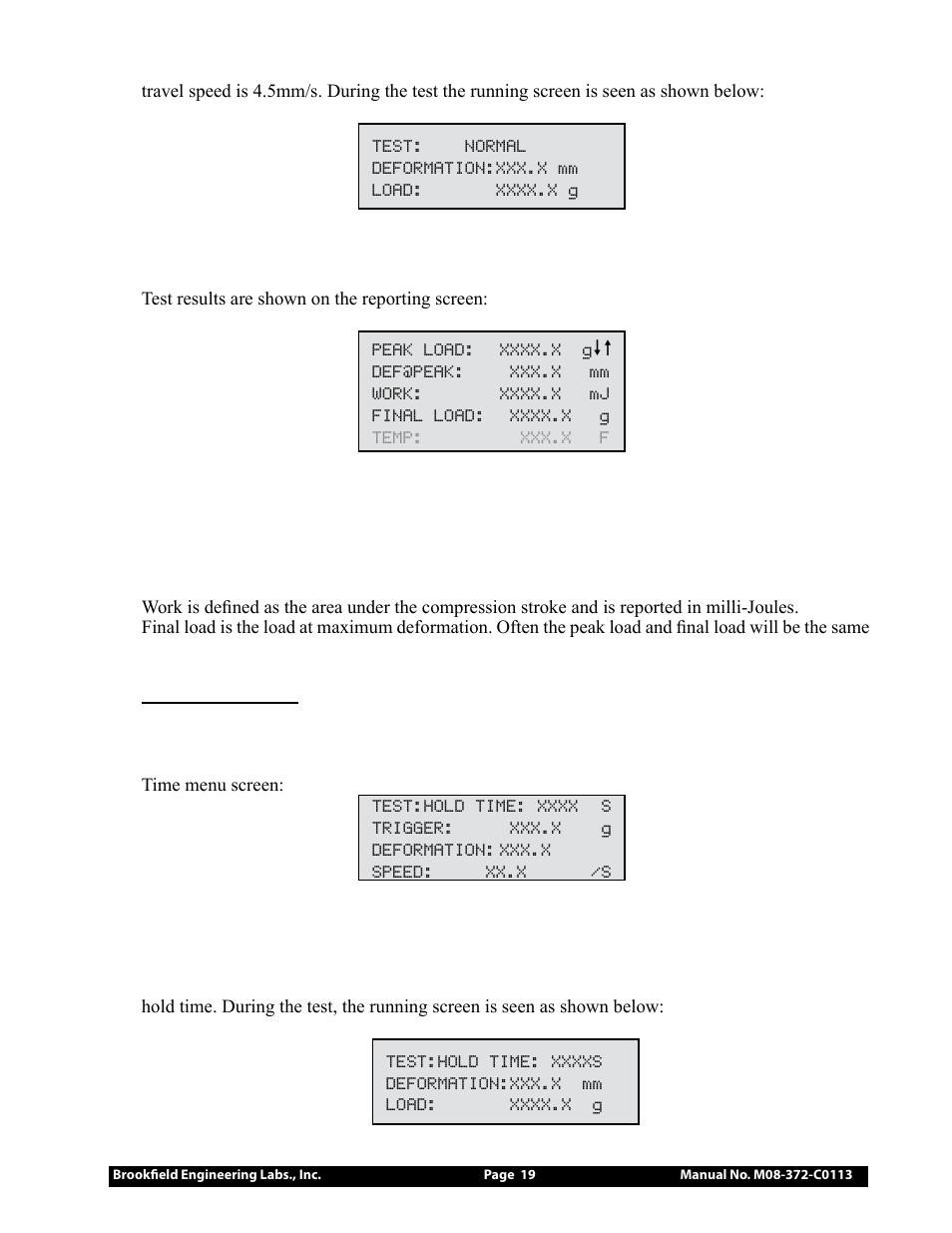 Brookfield CT3 Texture Analyzer User Manual | Page 19 / 56