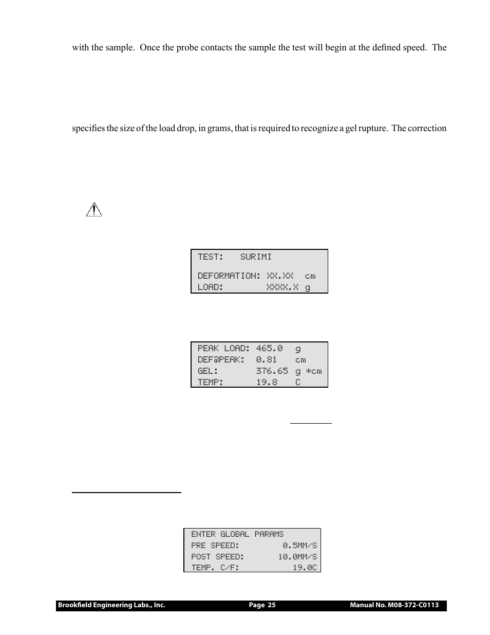 Brookfield CT3 Texture Analyzer User Manual | Page 25 / 56