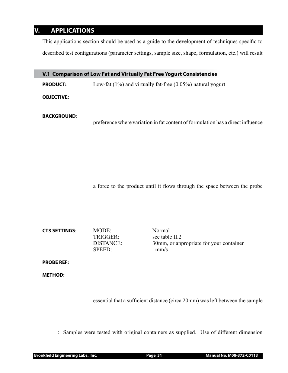 Brookfield CT3 Texture Analyzer User Manual | Page 31 / 56