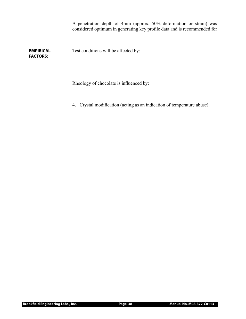 Brookfield CT3 Texture Analyzer User Manual | Page 38 / 56