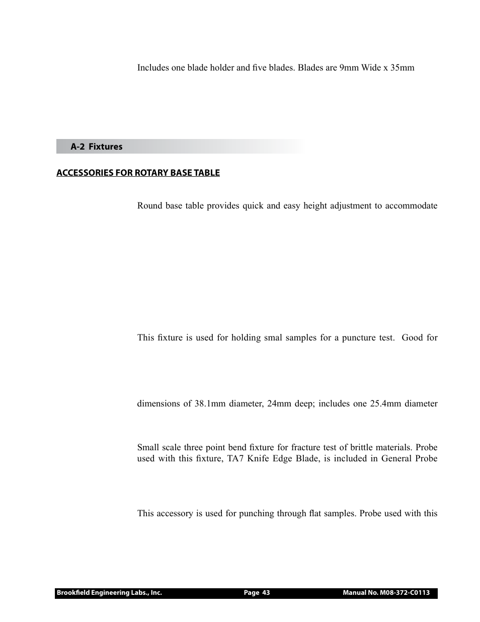Brookfield CT3 Texture Analyzer User Manual | Page 43 / 56
