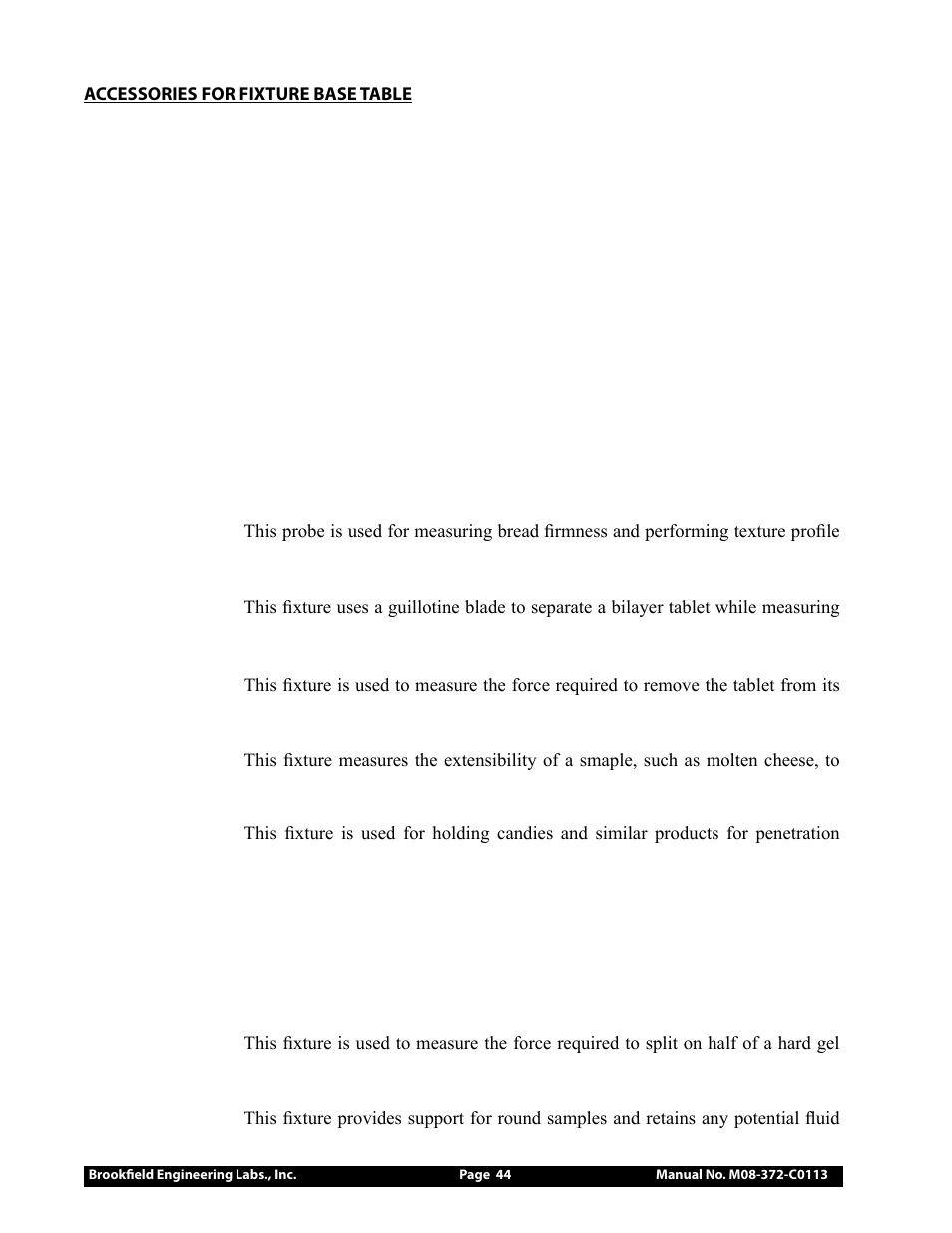 Brookfield CT3 Texture Analyzer User Manual | Page 44 / 56