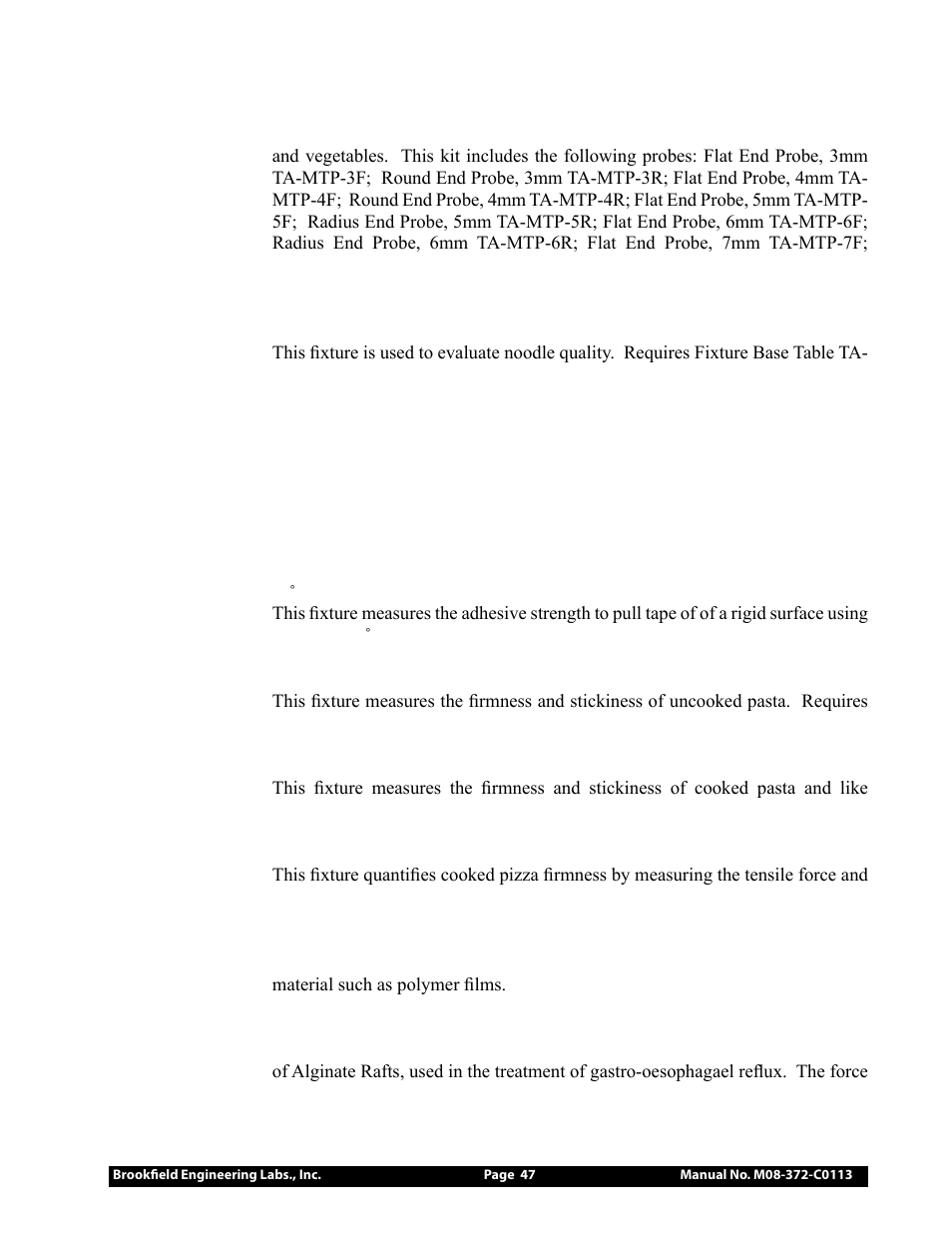 Brookfield CT3 Texture Analyzer User Manual | Page 47 / 56