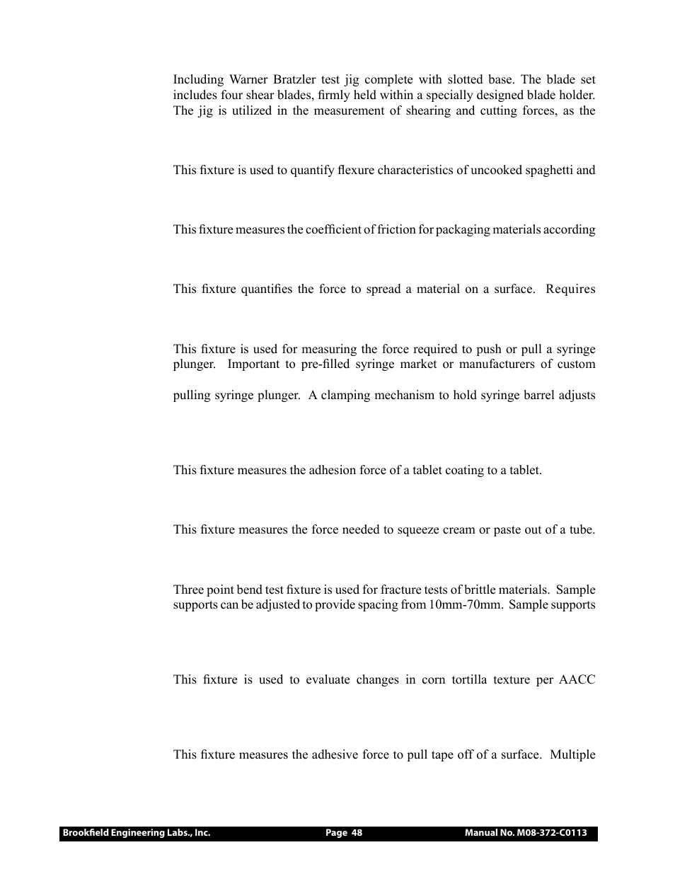 Brookfield CT3 Texture Analyzer User Manual | Page 48 / 56