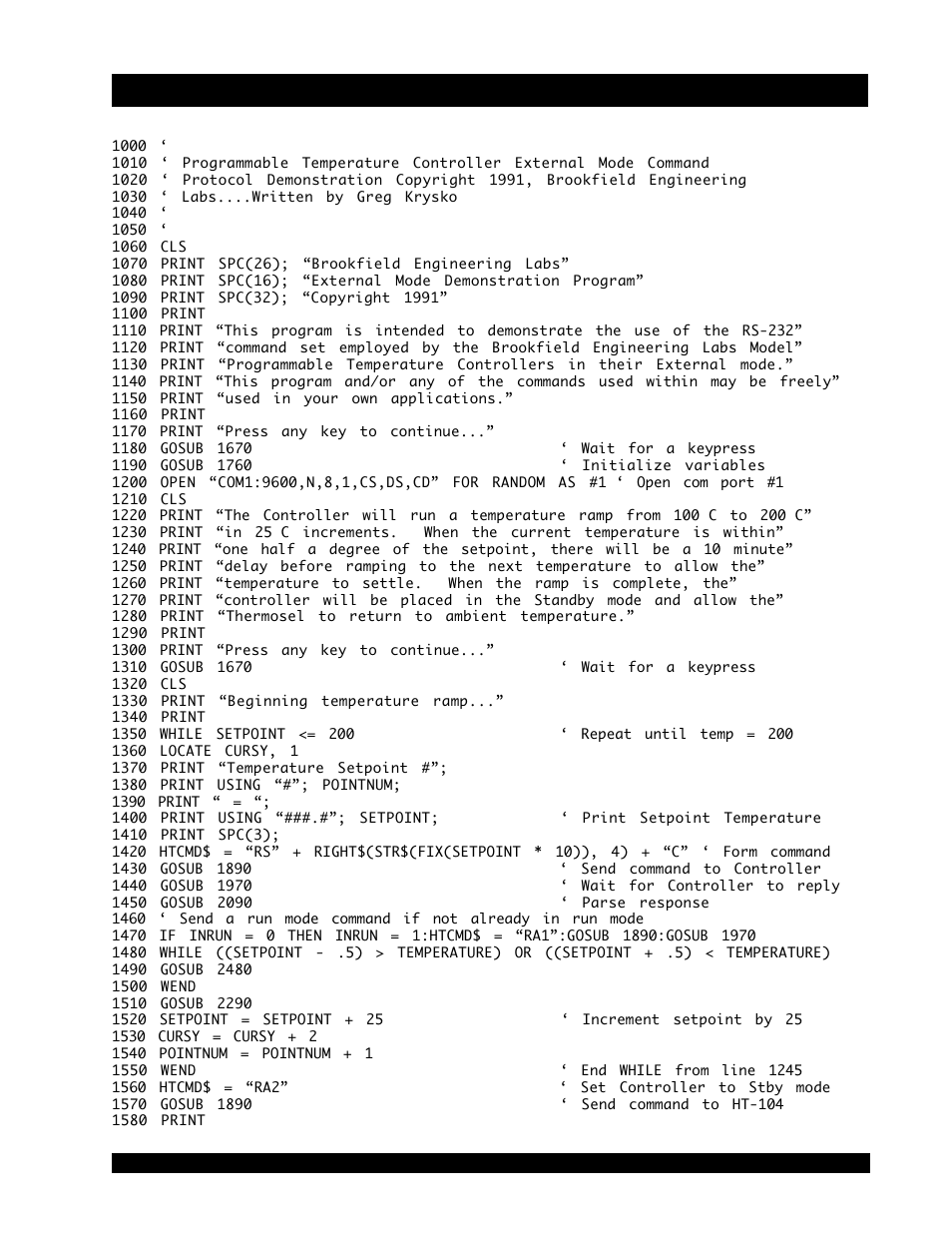 Brookfield Temperature Controller, Model 106 User Manual | Page 22 / 25