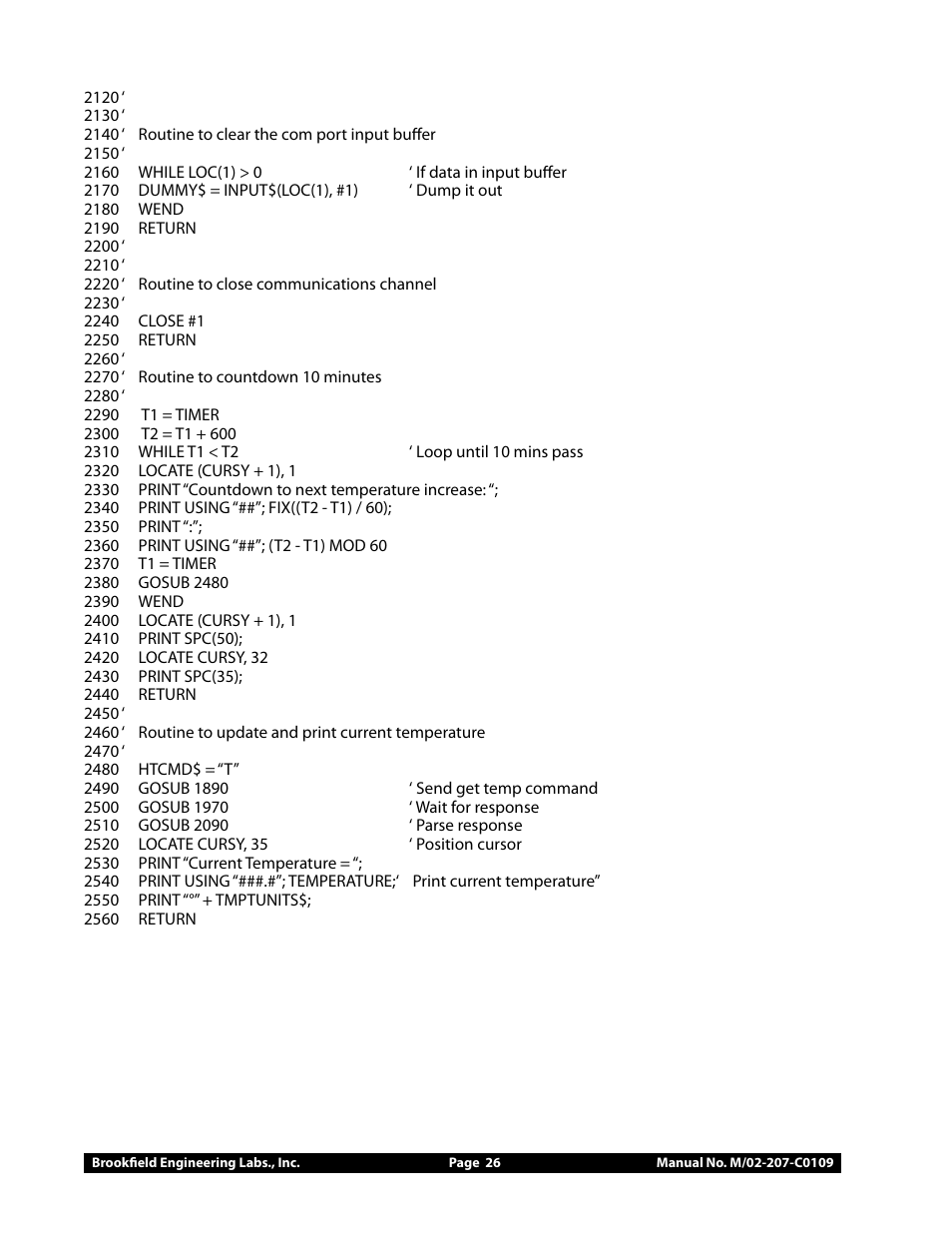 Appendix b - warranty repair and service | Brookfield Temperature Controller, Model 106 User Manual | Page 26 / 27