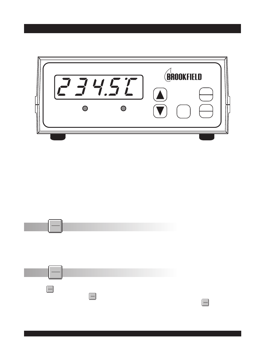 Iv. control keys and display panel, Iv.1 the °f/°c key, Iv.2 the run/stby key | Iv.control keys and display panel, Iv.1 the, C key | Brookfield Temperature Controller, Model 75 User Manual | Page 6 / 11