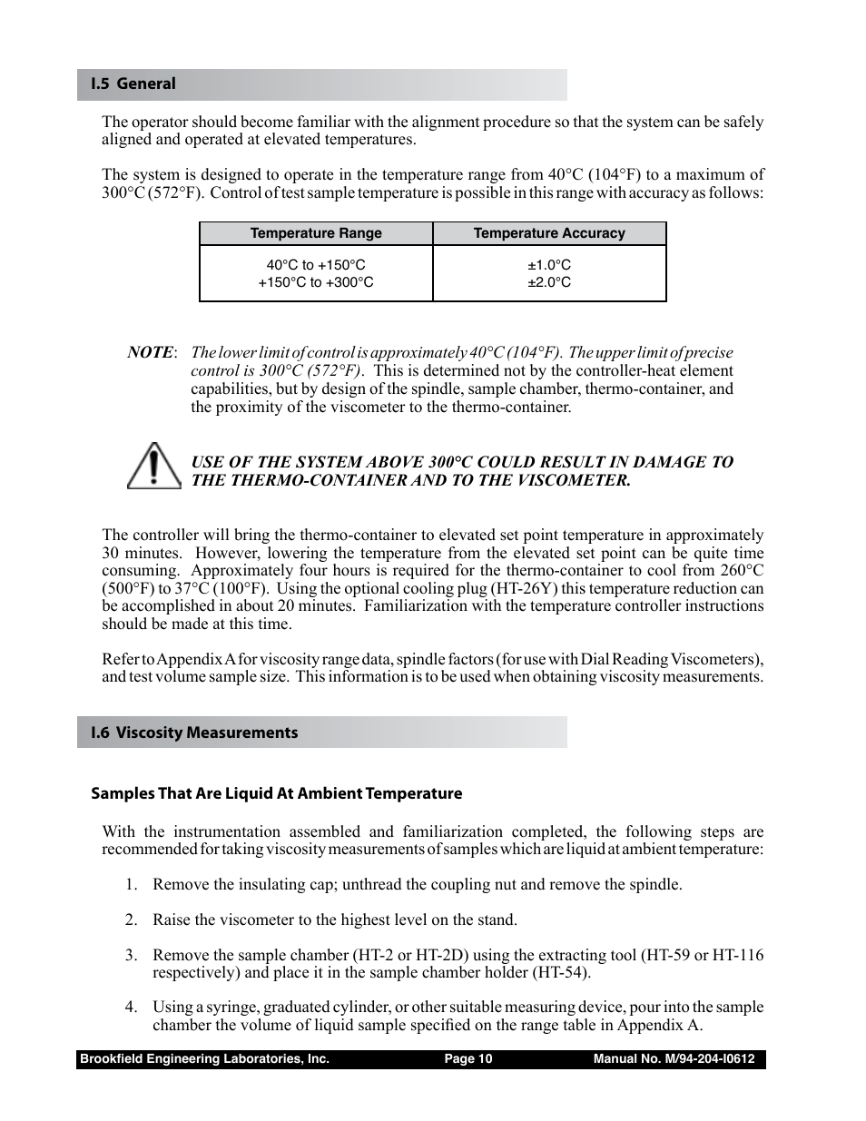 Brookfield Thermosel User Manual | Page 10 / 25