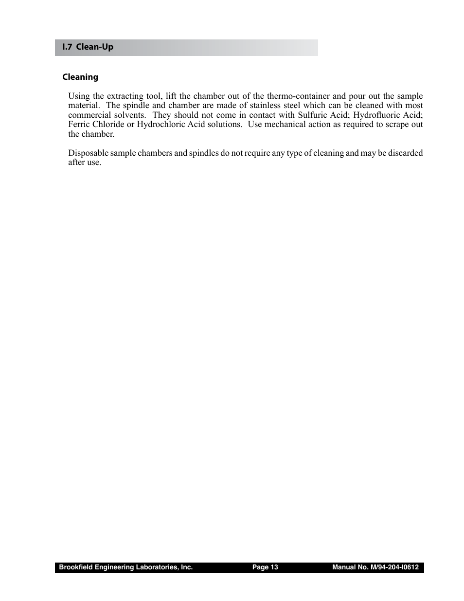 Brookfield Thermosel User Manual | Page 13 / 25