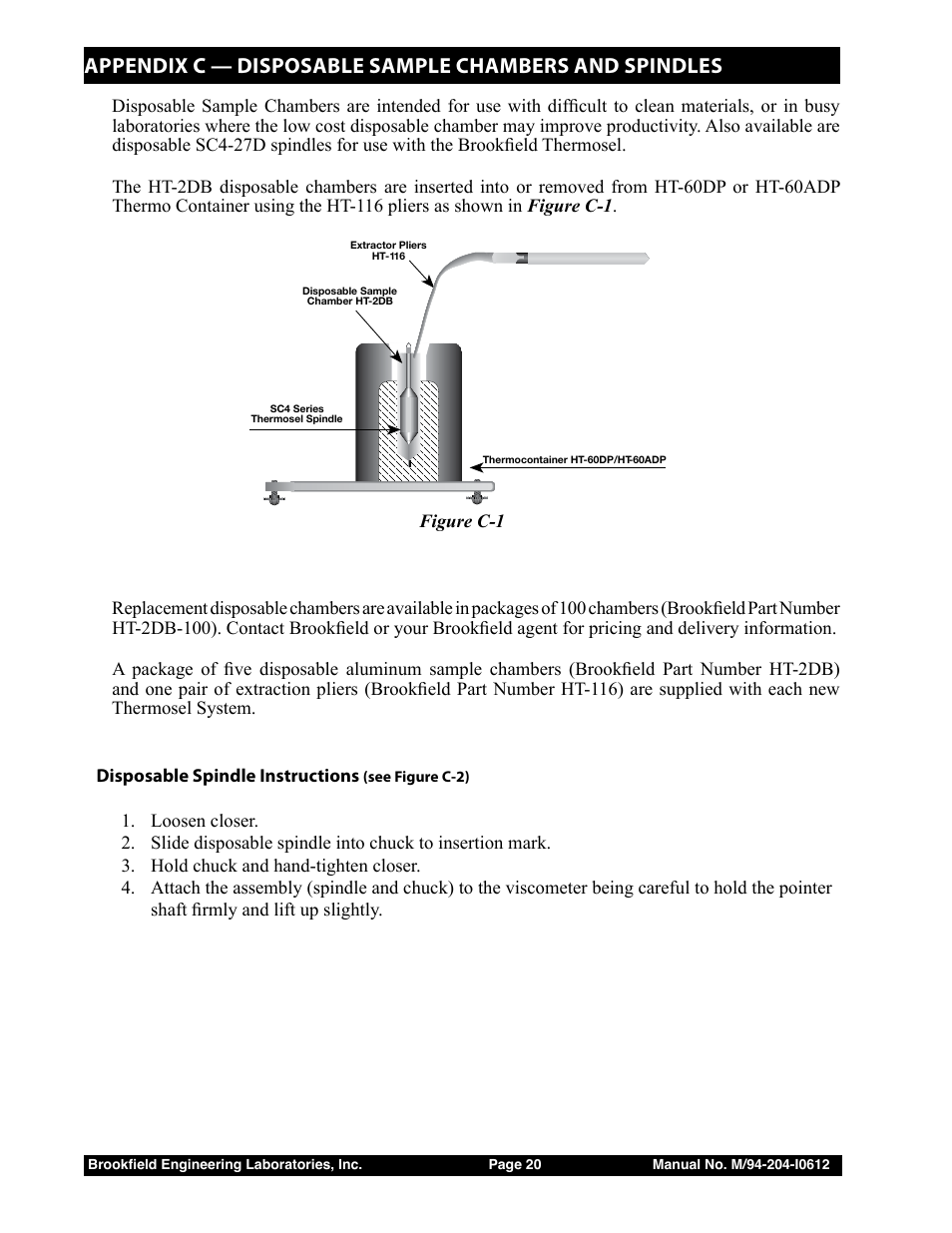 Brookfield Thermosel User Manual | Page 20 / 25