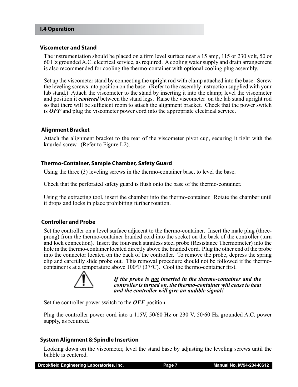 Brookfield Thermosel User Manual | Page 7 / 25