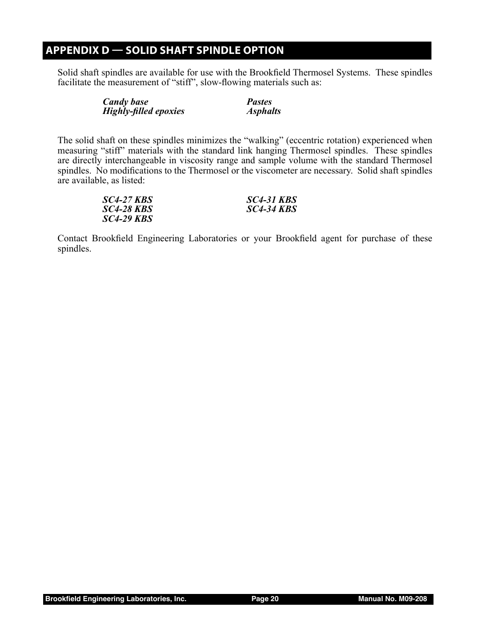 Brookfield Thermosel with EZ-Lock User Manual | Page 20 / 22