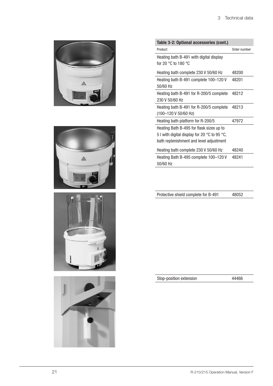 BUCHI Rotavapo R-215 User Manual | Page 21 / 78