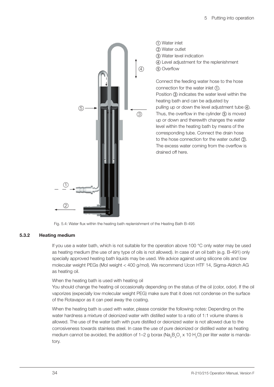 2 heating medium | BUCHI Rotavapo R-215 User Manual | Page 34 / 78