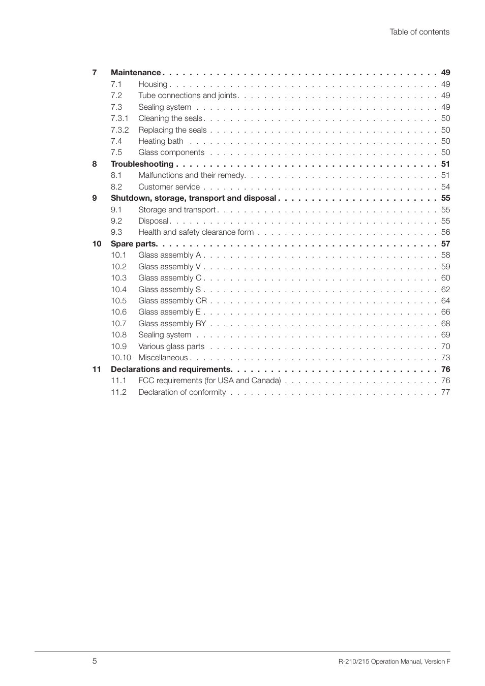 BUCHI Rotavapo R-215 User Manual | Page 5 / 78