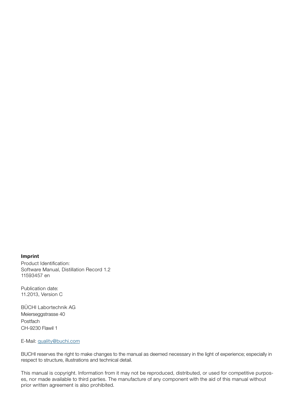 BUCHI Vacuum Controller V-855 User Manual | Page 2 / 22