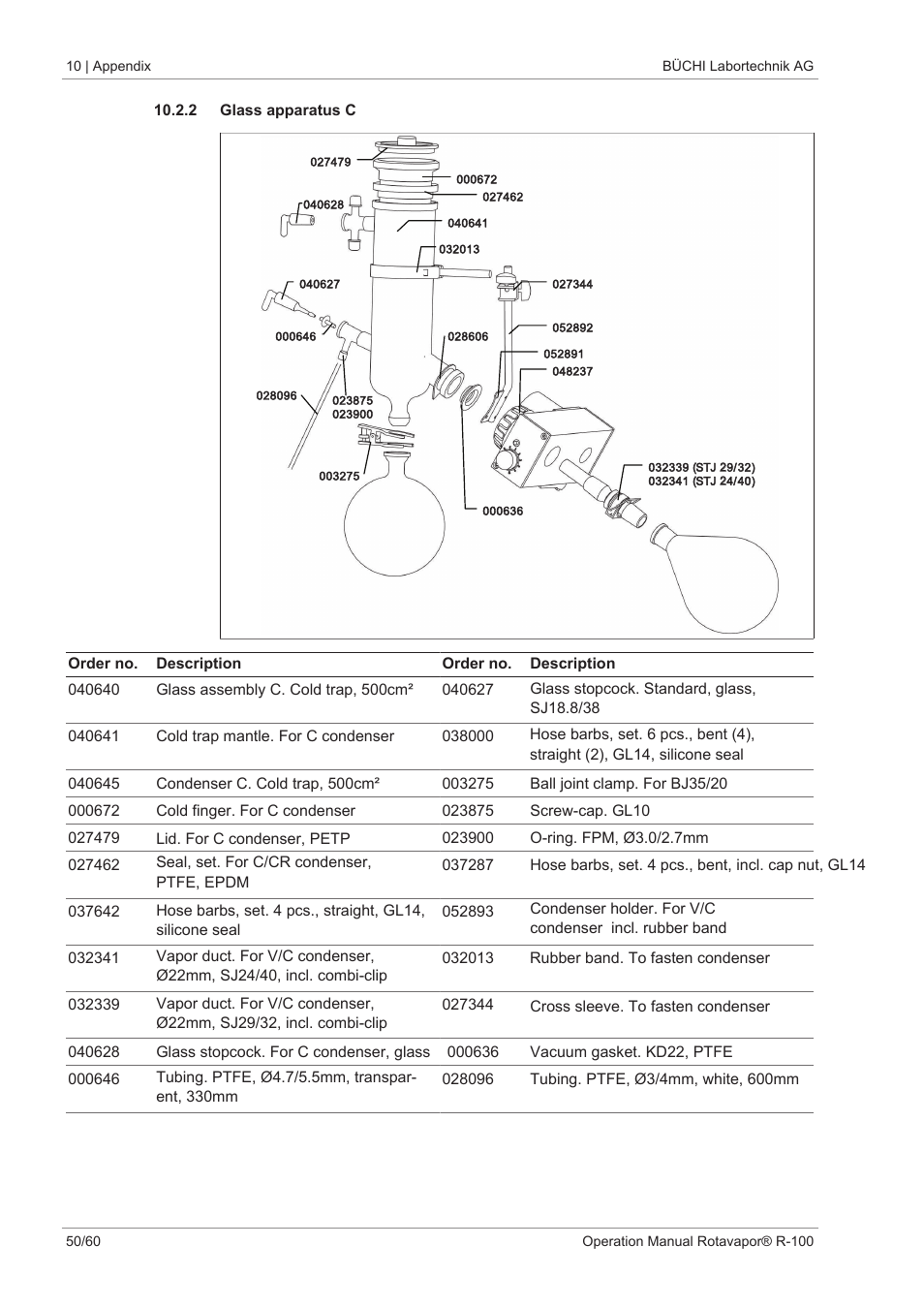 2 glass apparatus c | BUCHI Rotavapo R-100 User Manual | Page 50 / 60