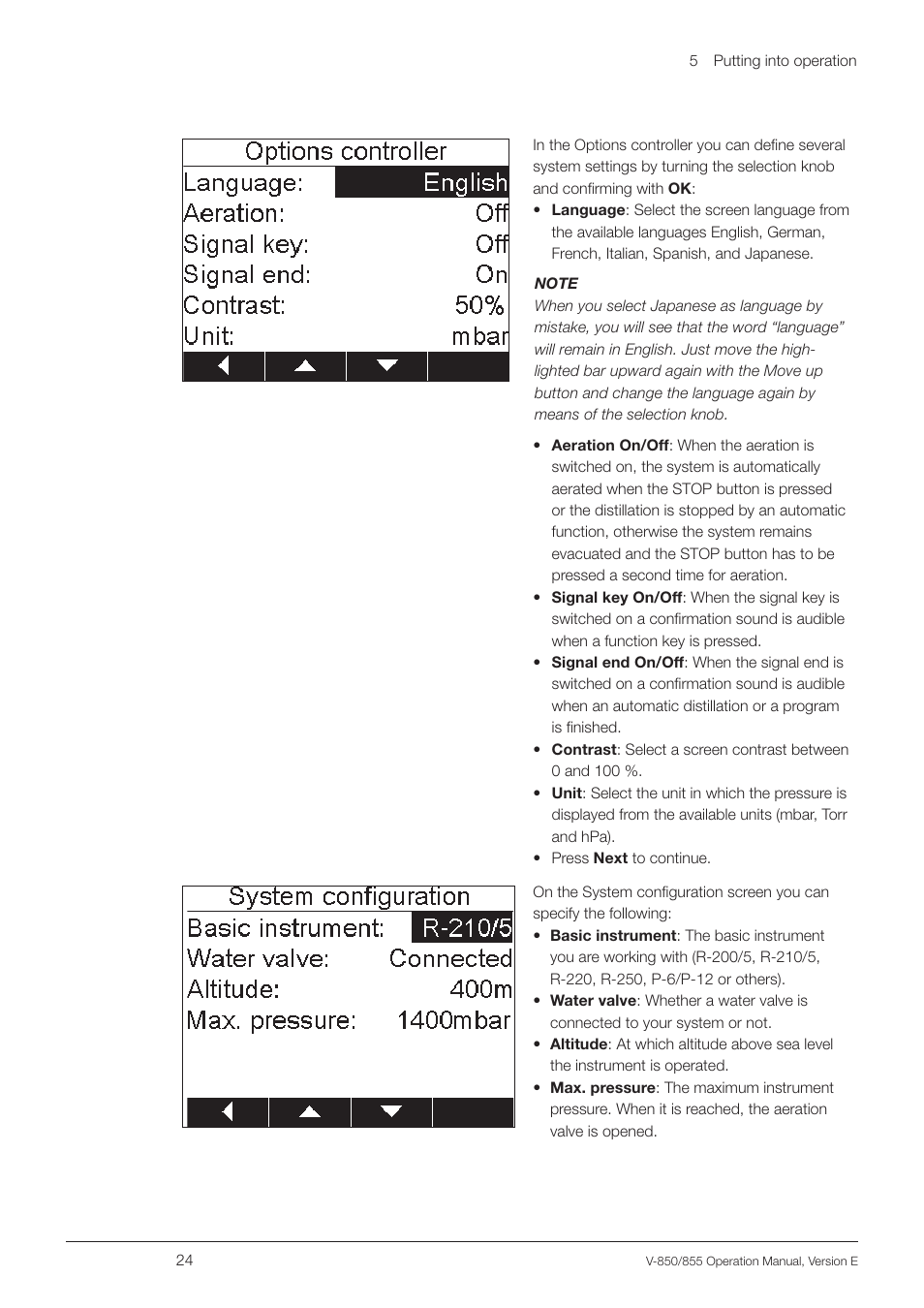 BUCHI Vacuum Controller V-855 User Manual | Page 24 / 54