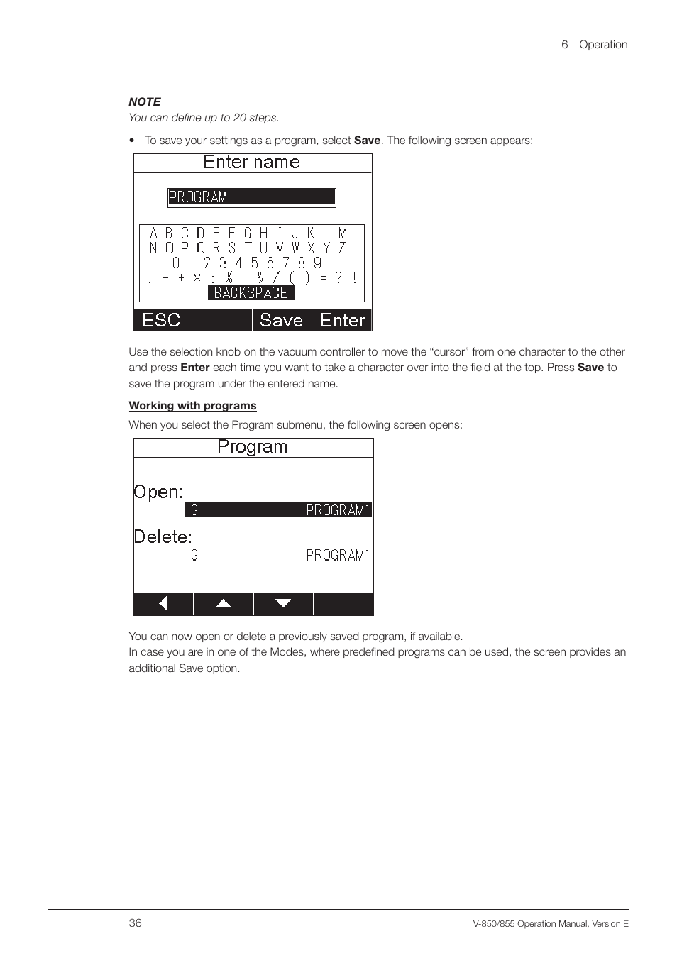 BUCHI Vacuum Controller V-855 User Manual | Page 36 / 54