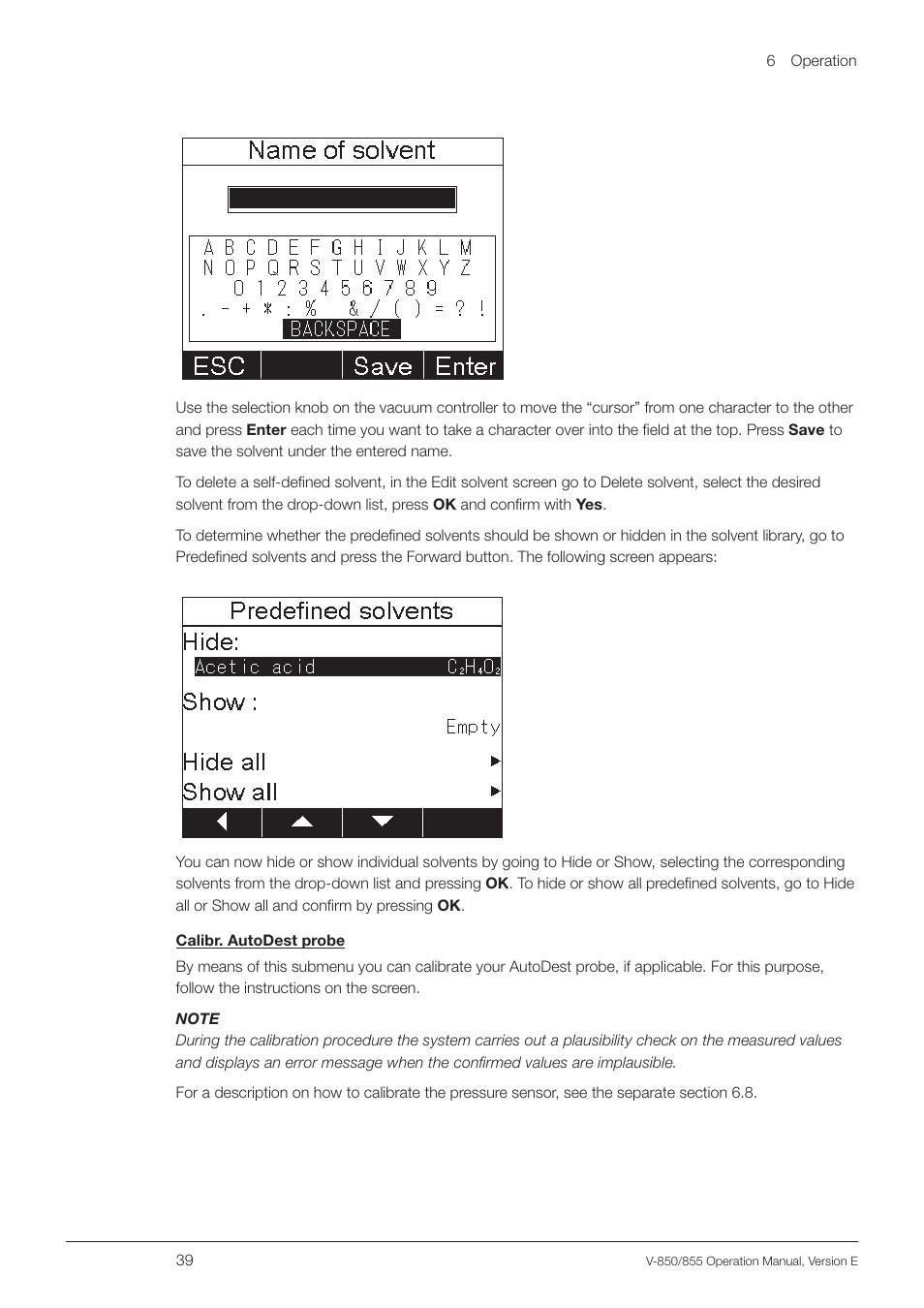 BUCHI Vacuum Controller V-855 User Manual | Page 39 / 54