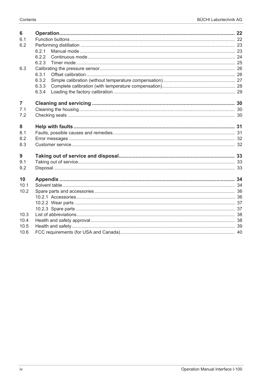 BUCHI Interface I-100 User Manual | Page 4 / 42