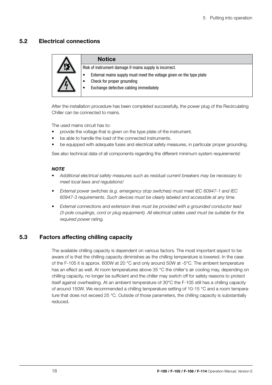 BUCHI Recirculating Chiller F-114 User Manual | Page 18 / 36