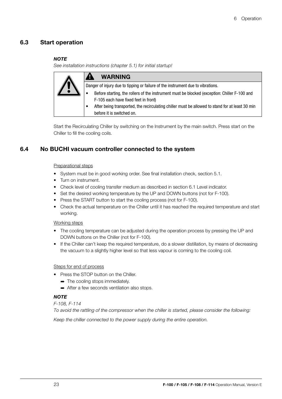 BUCHI Recirculating Chiller F-114 User Manual | Page 23 / 36
