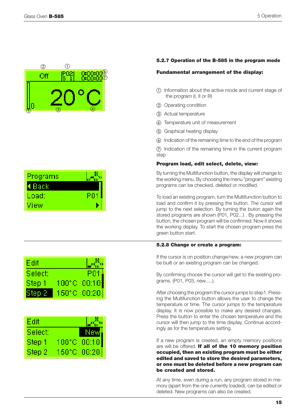 BUCHI Glass Oven B-585 Kugelrohr User Manual | Page 17 / 34