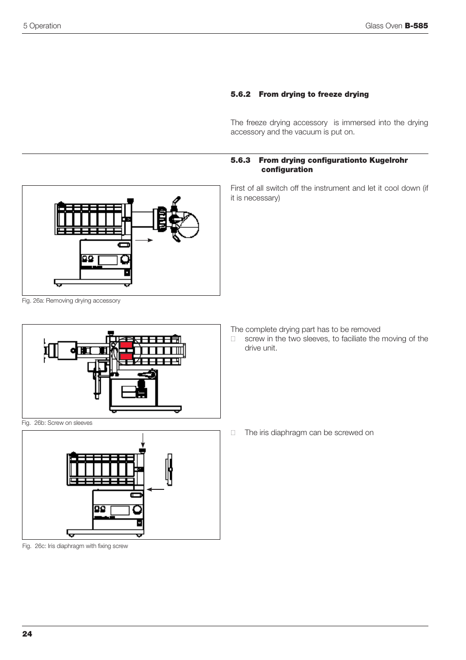 BUCHI Glass Oven B-585 Kugelrohr User Manual | Page 26 / 34