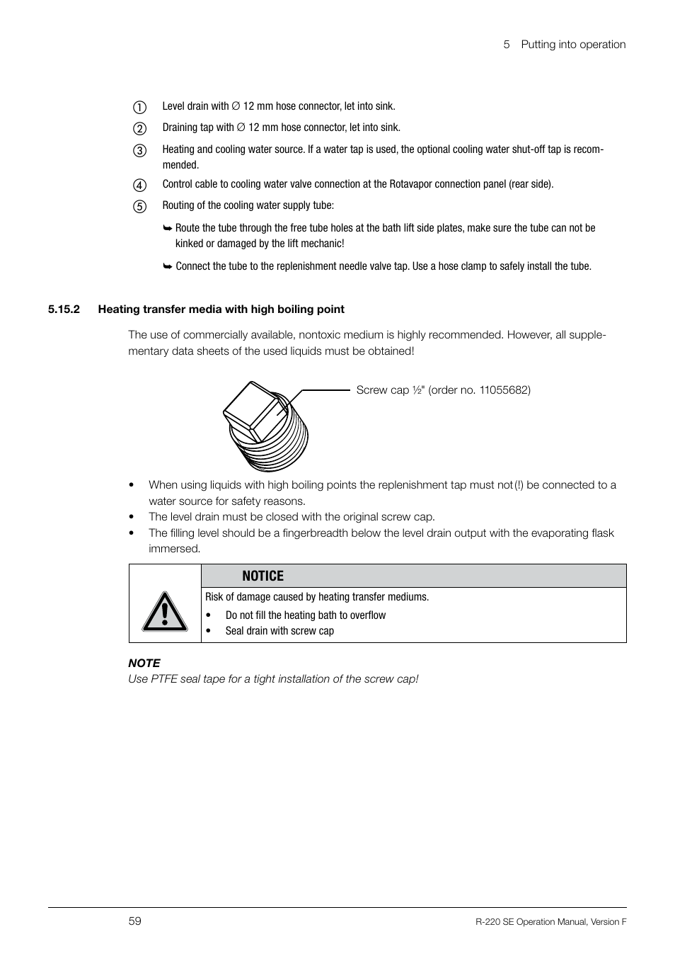 Notice | BUCHI Rotavapo R-220 SE User Manual | Page 59 / 109