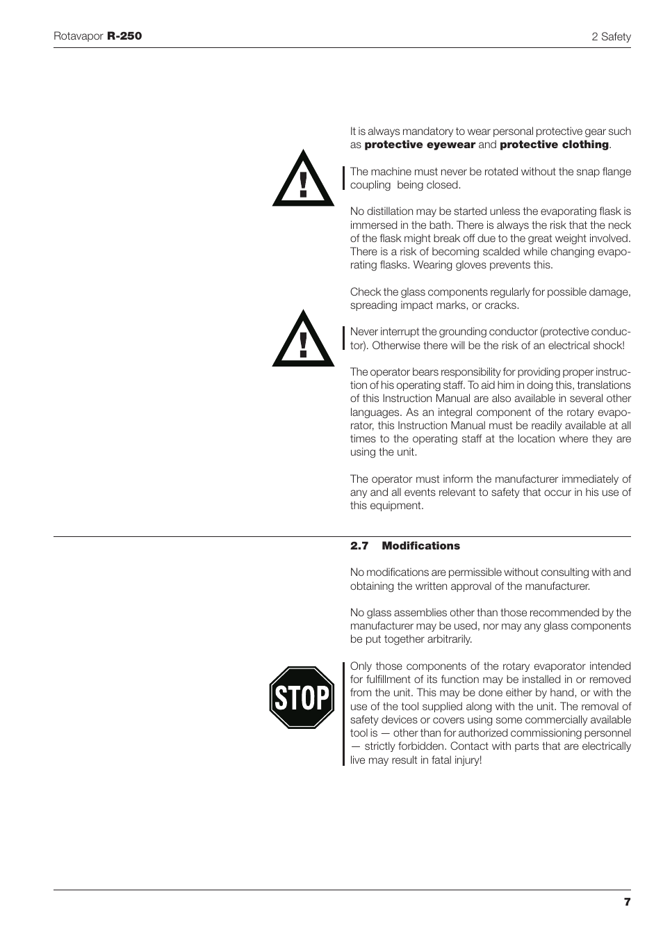 BUCHI Rotavapo R-250 User Manual | Page 7 / 46