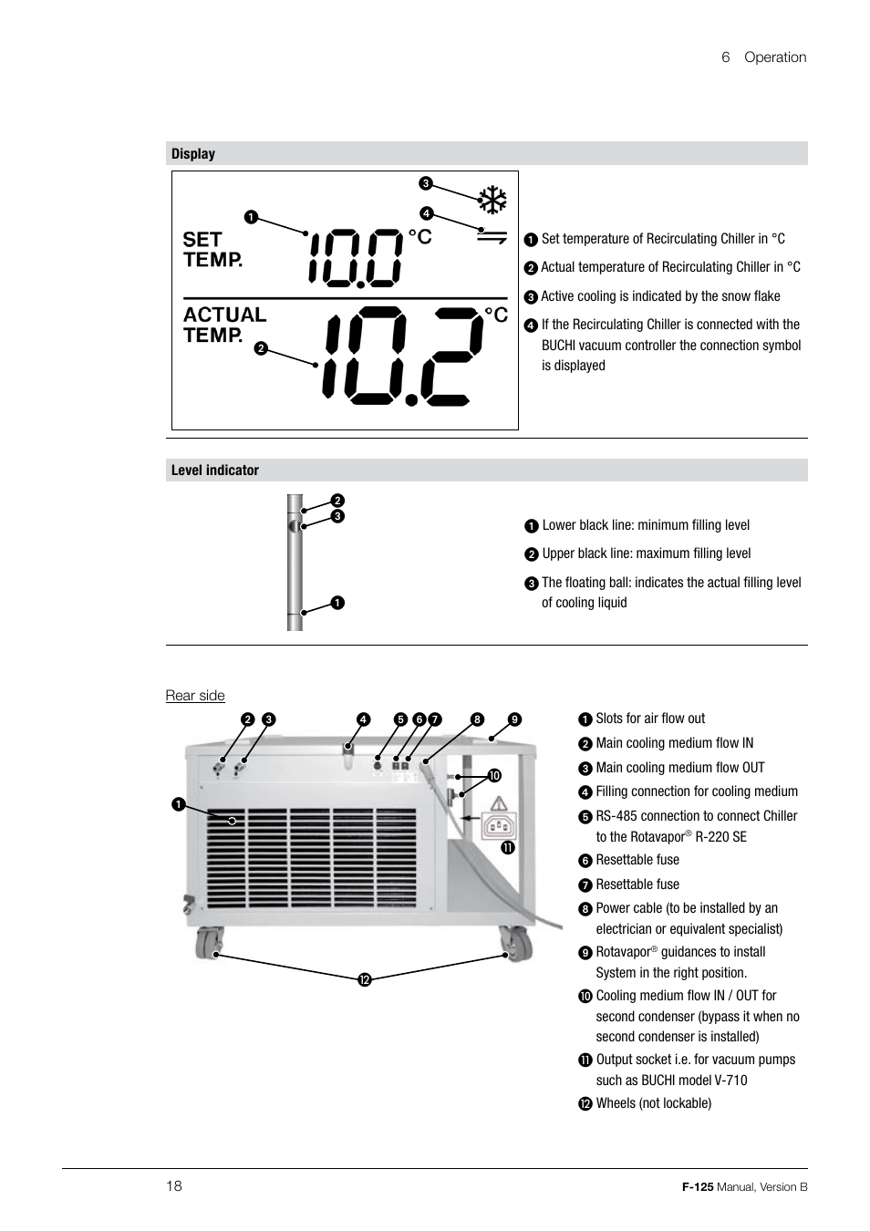 BUCHI Recirculating Chiller F-125 User Manual | Page 18 / 35