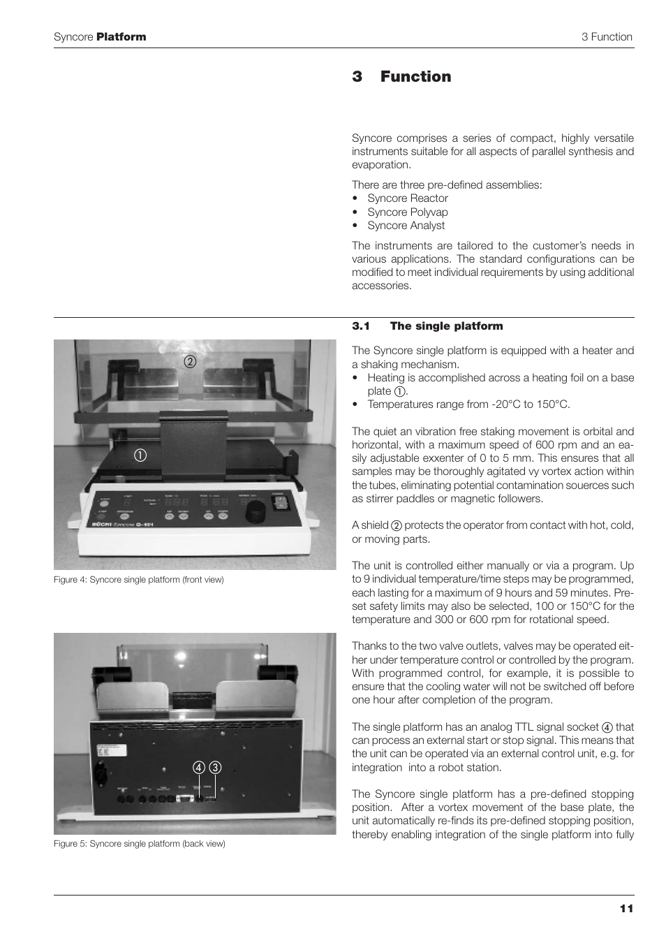 3 function | BUCHI Syncor Polyvap User Manual | Page 11 / 46