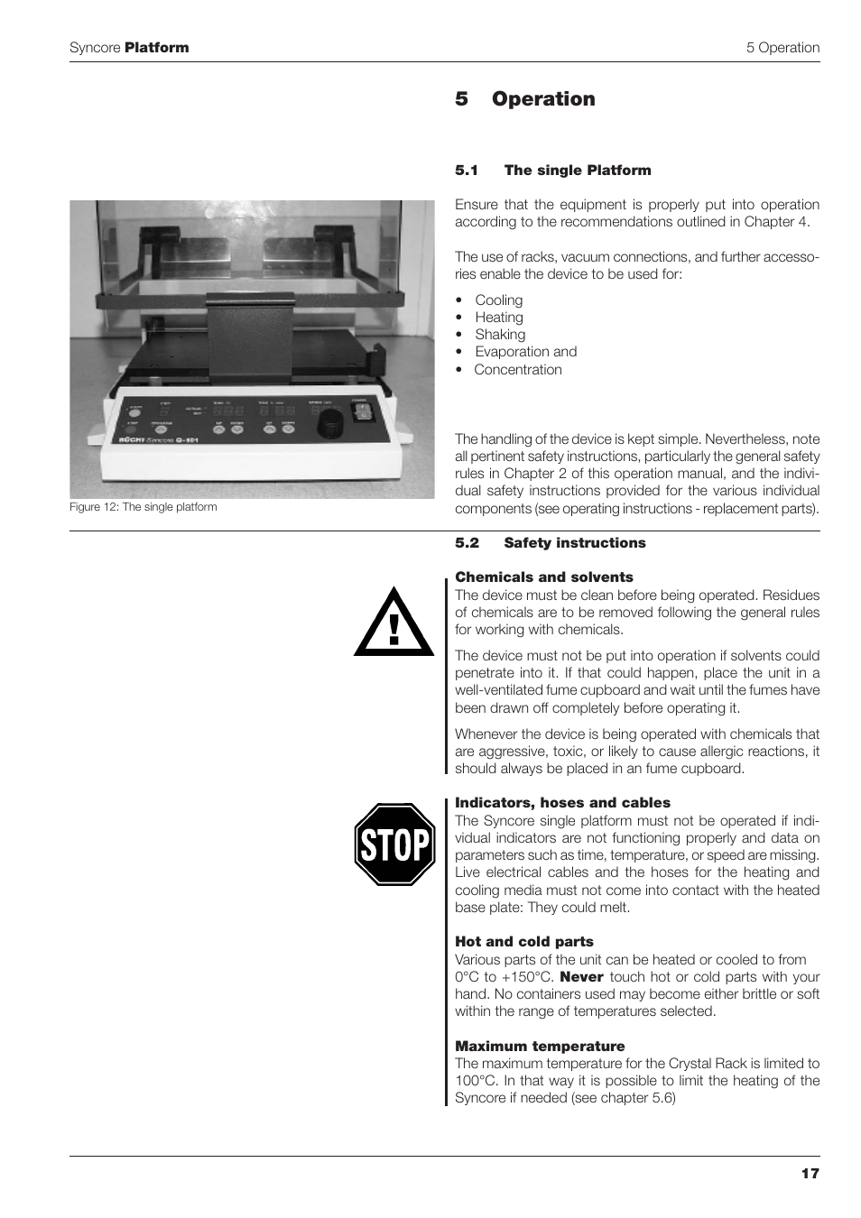 5 operation | BUCHI Syncor Polyvap User Manual | Page 17 / 46