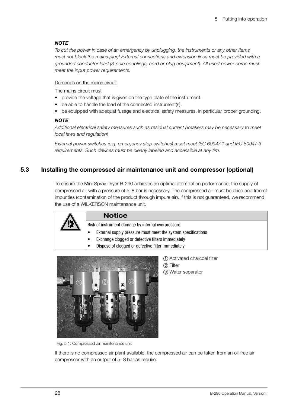Notice | BUCHI Inert Loop B-295 User Manual | Page 28 / 84