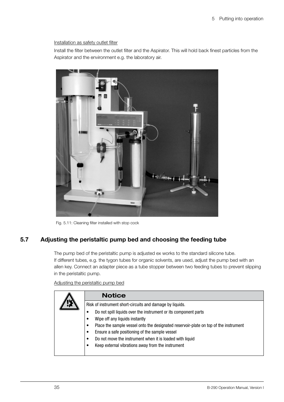 Notice | BUCHI Inert Loop B-295 User Manual | Page 35 / 84